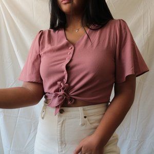 dusty rose blouse